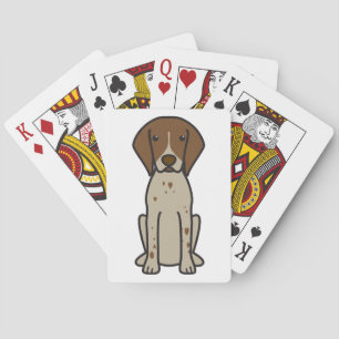 German Shorthaired Pointer Dog Cartoon Playing Cards