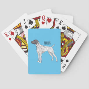 German Shorthaired Pointer dog cartoon  Playing Cards