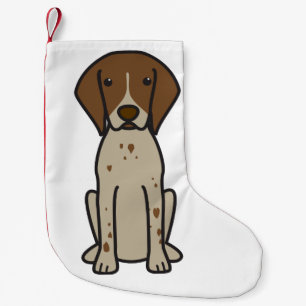 German Shorthaired Pointer Dog Cartoon Small Christmas Stocking