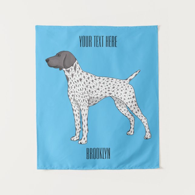 German Shorthaired Pointer dog cartoon Tapestry (Front)