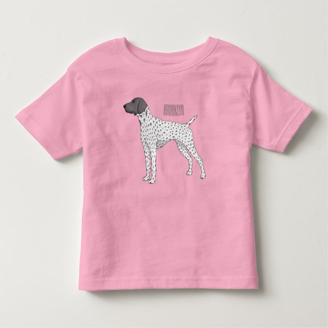 German Shorthaired Pointer dog cartoon Toddler T-Shirt (Front)