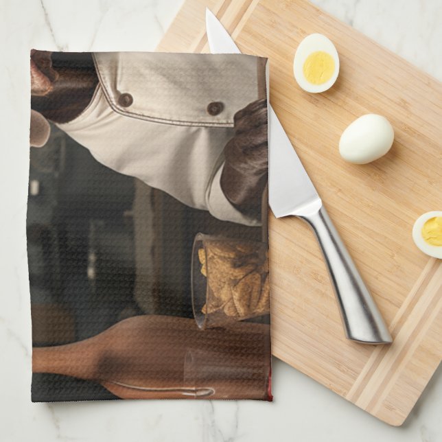 German Shorthaired Pointer Dog Chef Tea Towel (Quarter Fold)