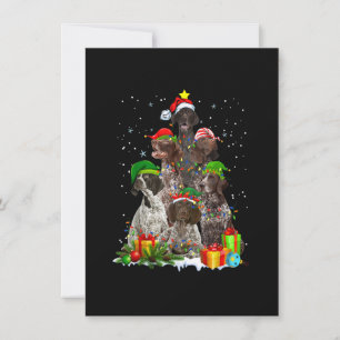 German Shorthaired Pointer Dog Christmas Tree Merr Invitation