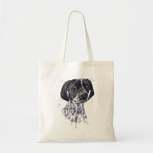 German Shorthaired pointer dog design tote bag (Front)
