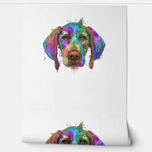 German Shorthaired Pointer Dog Face Colourful Pop Wallpaper