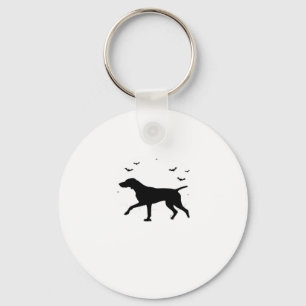 German Shorthaired Pointer Dog � Halloween Moon Si Key Ring