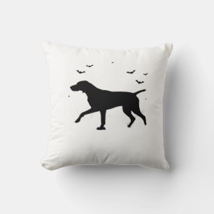 German Shorthaired Pointer Dog Halloween Moon Sil Cushion