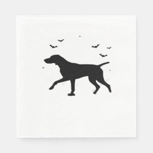 German Shorthaired Pointer Dog  Halloween Moon Sil Napkin