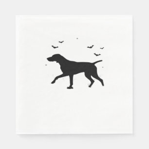 German Shorthaired Pointer Dog  Halloween Moon Sil Napkin