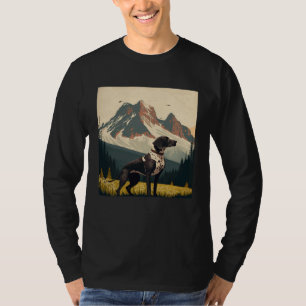 German Shorthaired Pointer Dog Portrait Tie and Dy T-Shirt