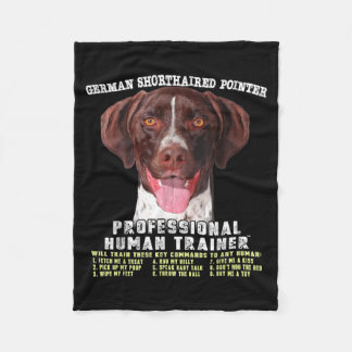 German Shorthaired Pointer Dog Professional Human Fleece Blanket