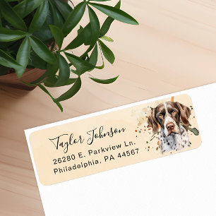 German Shorthaired Pointer Dog Return Address Label