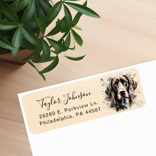 German Shorthaired Pointer Dog Return Address Label