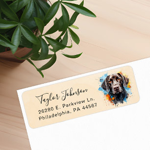 German Shorthaired Pointer Dog Return Address Label