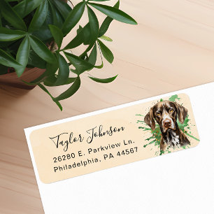 German Shorthaired Pointer Dog Return Address Return Address Label