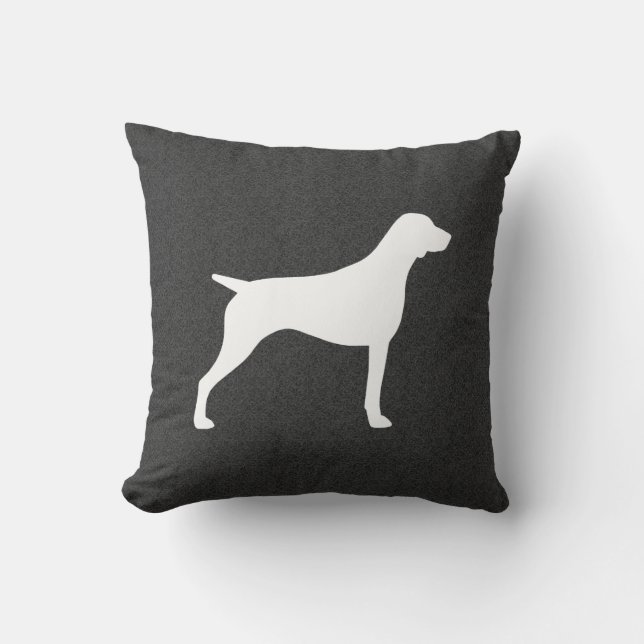 German Shorthaired Pointer Dog Silhouette Cushion (Front)
