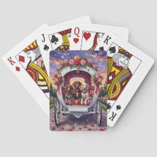 German Shorthaired Pointer Dog Valentine's Day Playing Cards