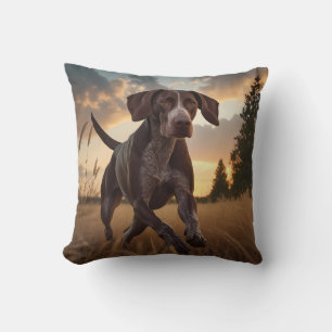 German Shorthaired Pointer Elegant Throw Pillow