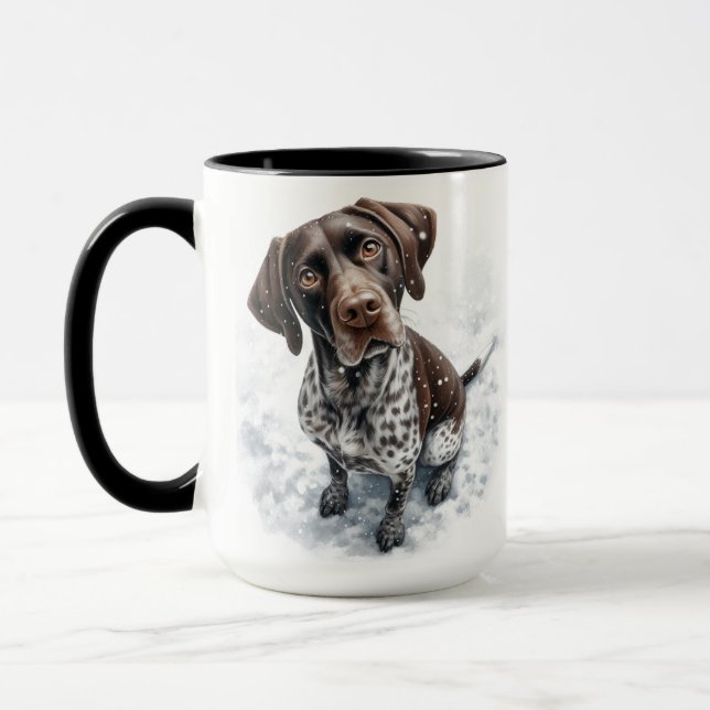 German Shorthaired Pointer Explain Christmas Mug (Left)