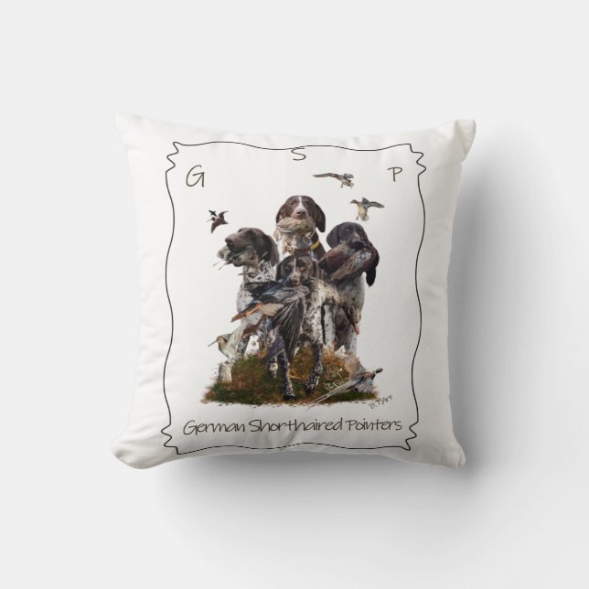 German Shorthaired Pointer Flask T-Shirt Cushion (Front)