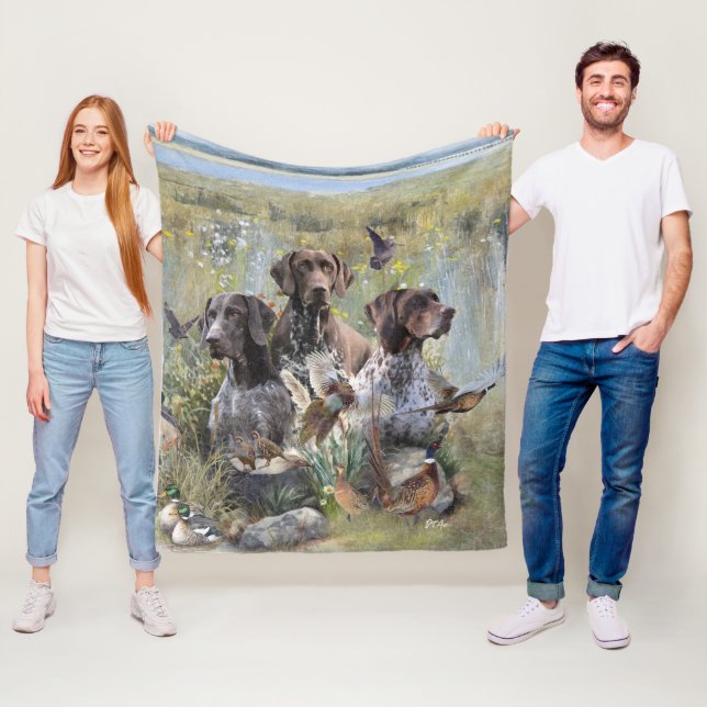 German Shorthaired Pointer  Fleece Blanket (In Situ)