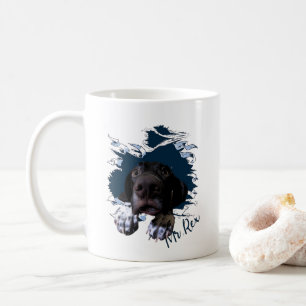 German Shorthaired Pointer,funny face Button Ping Coffee Mug
