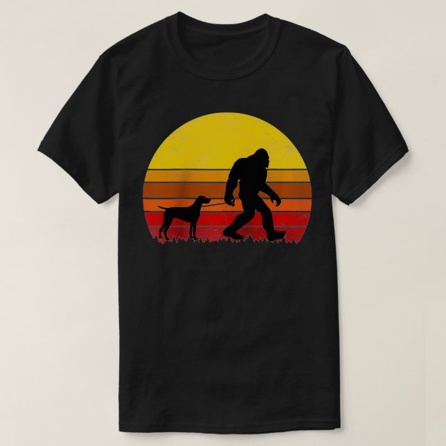 German Shorthaired Pointer Funny Retro Dog Design  T-Shirt (Design Front)