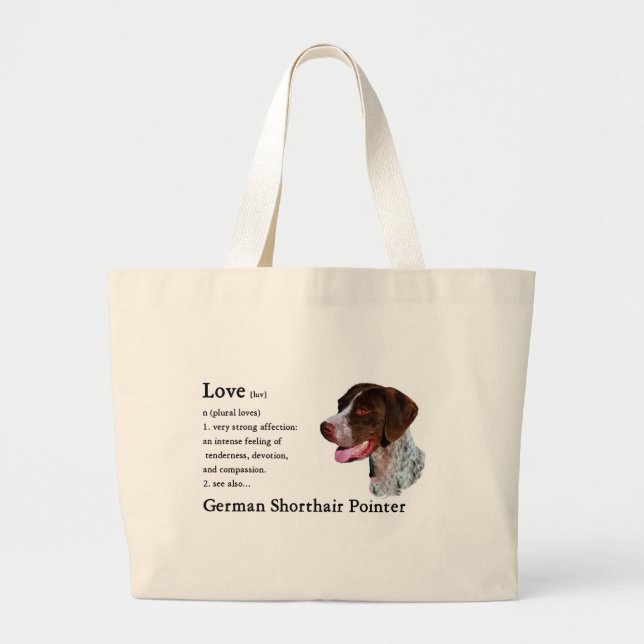 German Shorthaired Pointer Gifts Large Tote Bag (Front)