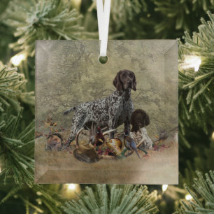 German Shorthaired Pointer     Glass Tree Decoration