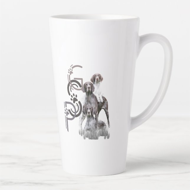 German Shorthaired Pointer GSP   Latte Mug (Right)