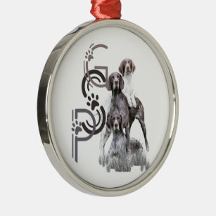 German Shorthaired Pointer  GSP Metal Ornament
