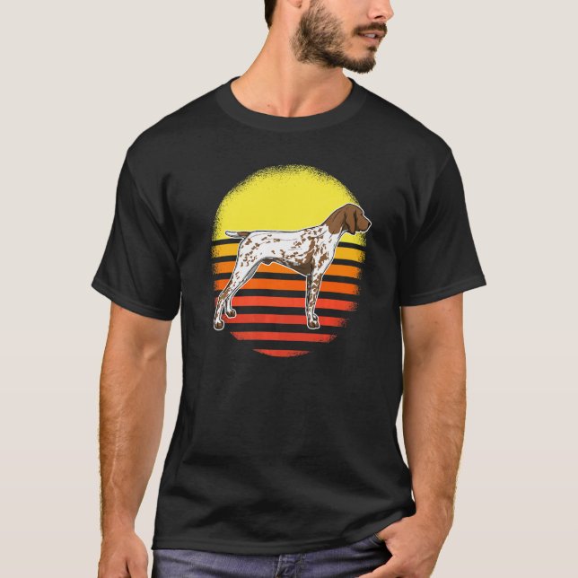 German Shorthaired Pointer Gsp Sunset T-Shirt (Front)