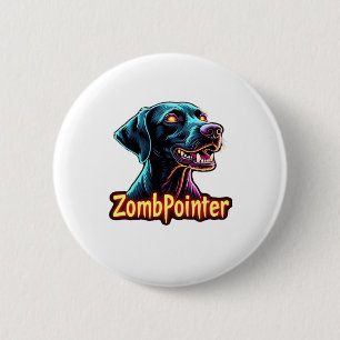 German Shorthaired Pointer GSP Zombie Dog Hallowee 6 Cm Round Badge