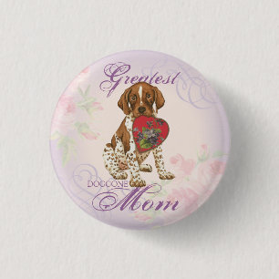 German Shorthaired Pointer Heart Mum 3 Cm Round Badge