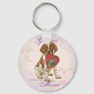 German Shorthaired Pointer Heart Mum Key Ring