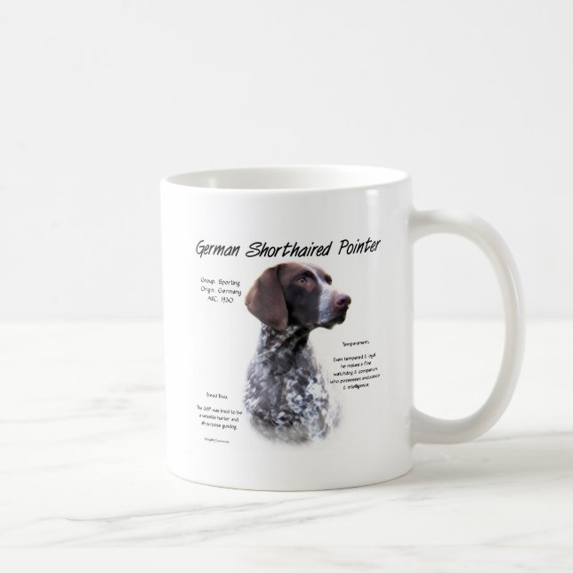 German Shorthaired Pointer History Design Coffee Mug (Right)