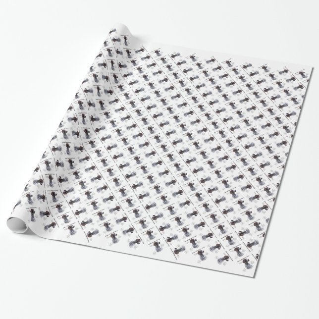 German Shorthaired Pointer History Design Wrapping Paper (Unrolled)