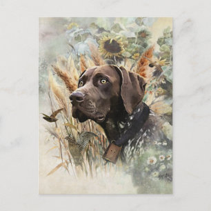 German Shorthaired Pointer Holiday Postcard