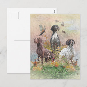 German Shorthaired Pointer– Hunting Collection Holiday Postcard