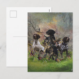 German Shorthaired Pointer– Hunting Collection Holiday Postcard