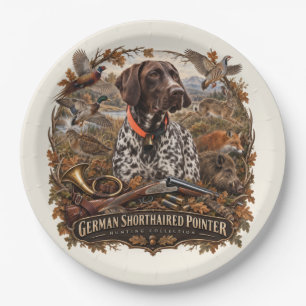 German Shorthaired Pointer– Hunting Collection Paper Plate