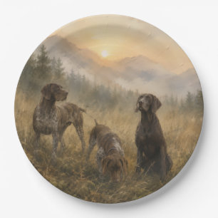 German Shorthaired Pointer– Hunting Collection Paper Plate