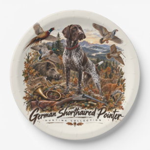 German Shorthaired Pointer– Hunting Collection Paper Plate