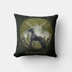 German Shorthaired Pointer , Hunting  logo  Cushion