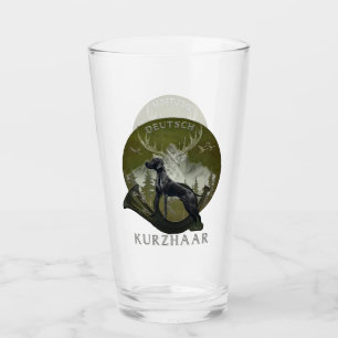 German Shorthaired Pointer , Hunting  logo  Glass