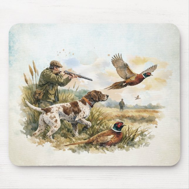 German Shorthaired Pointer ,hunting Mouse Pad (Front)