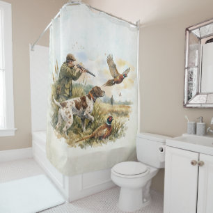 German Shorthaired Pointer ,hunting Shower Curtain