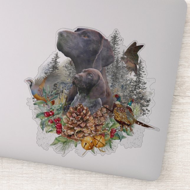 German Shorthaired Pointer in winter  (Detail)