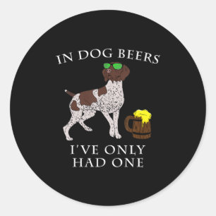 German Shorthaired Pointer  Irish St Patrick Day Classic Round Sticker