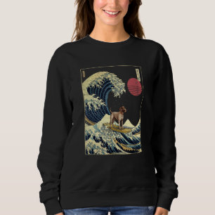 German Shorthaired Pointer Japanese Kanagawa Wave  Sweatshirt